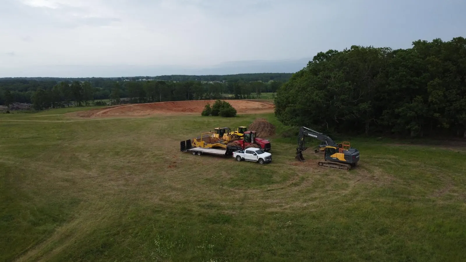 Aerial view of the SiteForge equipment fleet